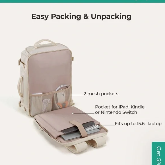 BAGSMART Blast Travel Backpack - Picture 6 of 11